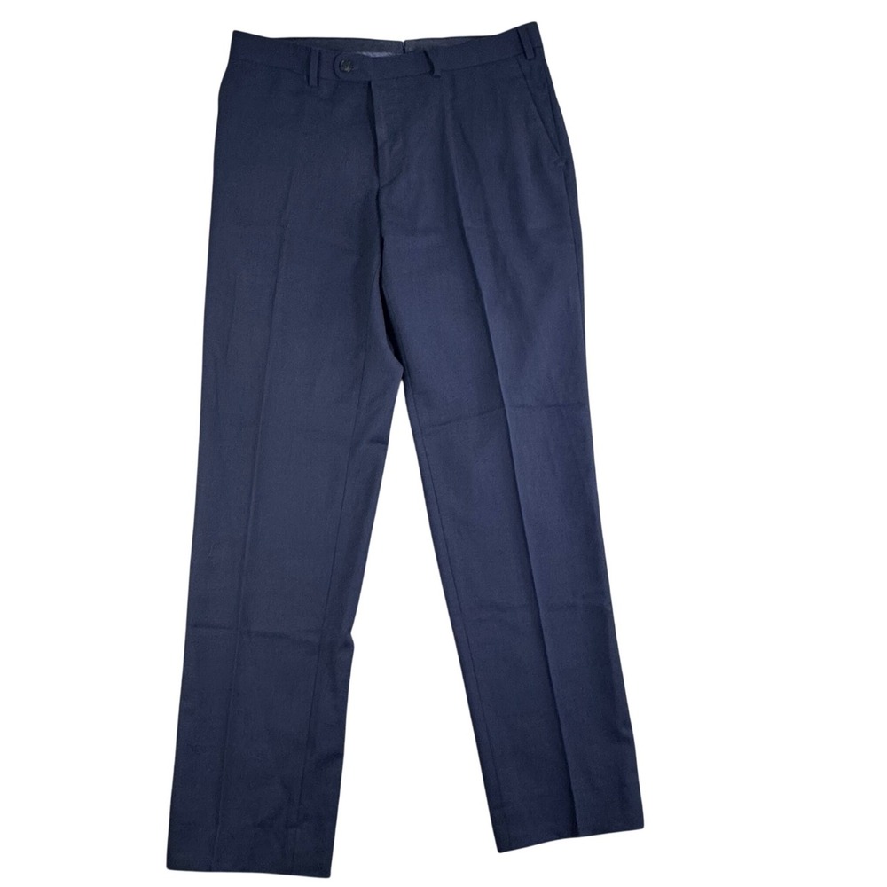 Suitsupply Soho Traveller Navy Blue Wool Dress Pants Mens 34x32